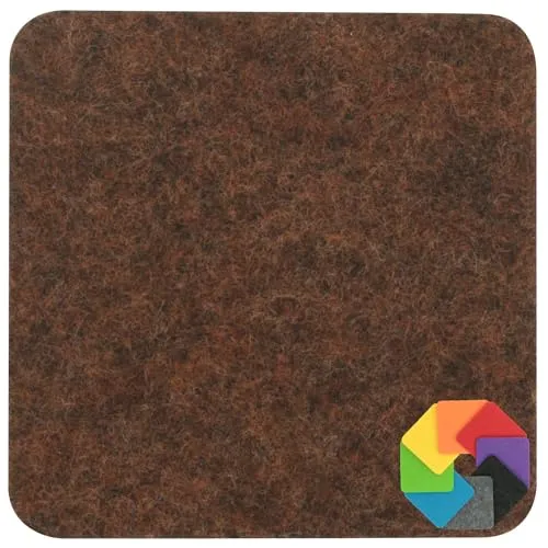 Design Filz Untersetzer eckig in braun von BIASTO