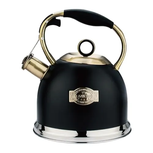 Flötenkessel Edelstahl 3L in schwarz von Lazneyru