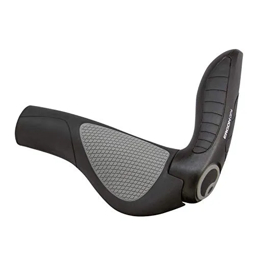Ergon GP4 Fahrradlenkergriff, Schwarz, S - Ergonomischer Fahrradgriff für Touring- und Fitnessbikes, stufenlos einstellbarer Auflagewinkel für maximalen Komfort.