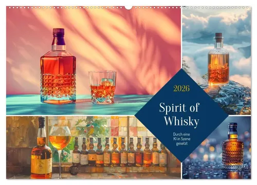 Spirit of Whisky Wandkalender 2026 von Steffen Gierok-Latniak - 14-seitiger DIN A2 Wandkalender für Genussmomente, ideal für Whisky-Liebhaber und als Geschenk. Hochwertige Druckqualität vom Calvendo Verlag.