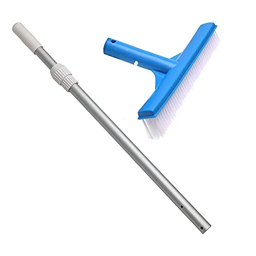 Bürste lang, Reinigungsbürste mit Alu Teleskopstange Ø 3cm, zweiteilig, Stange ausziehbar bis ca.120cm, sehr stabile Ausführung, Top Qualität!