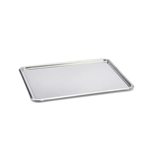 De Buyer Tablett mit abgerundeten Kanten, Edelstahl, L 31cm / l 24cm, Silber