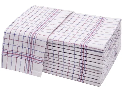 ZOLLNER Geschirrtuch Spar-Set, 12-tlg - Hochwertige 100% Baumwolle Geschirrtücher, 65x70 cm, ideal für Küche und Haushalt. Mit hervorragender Saugfähigkeit und Pflegeleichtigkeit, bis 95 °C waschbar und im Trockner trocknbar.