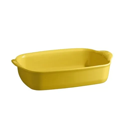 Emile Henry Ultime Collection Auflaufform - Provence Yellow, 29,2 x 19,1 cm - Ofenformen aus HR-Keramik, ideal für Gratins und Braten, gleichmäßiges Durchgaren, temperaturbeständig von -20 °C bis +270 °C, 10 Jahre Garantie.