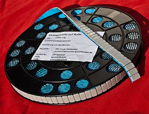 Walthart Germany seit 1928 6KG Rolle Auswuchtgewichte Klebegewichte Stahlgewichte 1200x5g 12x5g Kleberiegel mit Abrisskante verzinkt & kunststoffbeschichtet