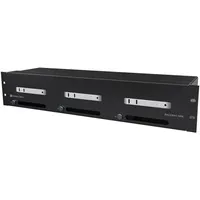 RackMac mini (2024+), Rack-Gehäuse für Mac mini - Robustes Rack-Gehäuse in Schwarz, ideal zur sicheren Montage von 1-3 Mac mini Computern in einem 19-Zoll-Standard-Rack. Perfekte Passform für Mac mini M4 und M4 Pro.