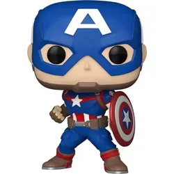 FUNKO POP! Captain America (Marvel New Classics), Sammelfigur, Comics - Blau