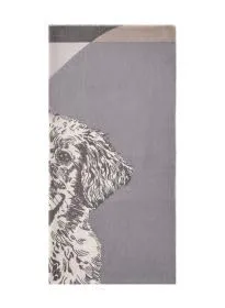 CODELLO PRINTED SCARF POLYESTER/VISCOSE DOG (GRY3) von CODELLO