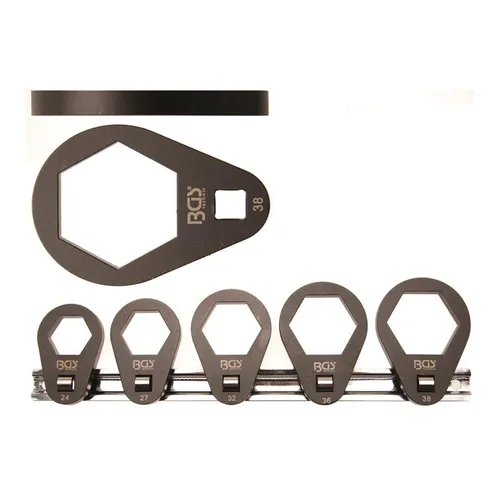 BGS Ölfilterschlüssel-Satz | 5-tlg. - Ölwechselwerkzeuge für effizienten Ölwechsel, 5-teiliges Set für verschiedene Filtergrößen, ideal für Hobbymechaniker und Profis.