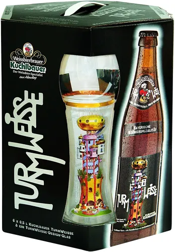 Kuchlbauer Sevenpack Geschenkbox Weissbier 6x0,5l und 1 Glas