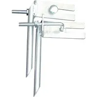 KRAUSE Leiternspitzen CombiSystem, Set für Holmquerschnitte - Bodenanker Set, passend für Leitern mit Holmquerschnitten von 64 x 25 mm bis 97 x 25 mm, einfach aufzuschrauben für sicheren Halt.