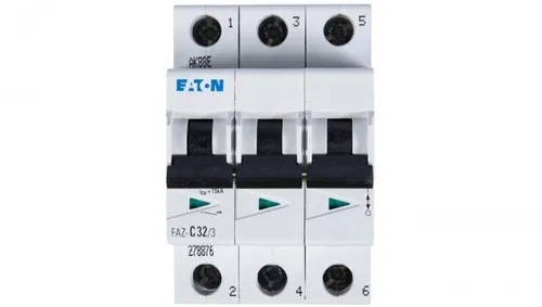 Leistungsschalter 3P C 32A 15kA AC FAZ C32/3 278876 - Fehlerstromschutz (RCD) mit 3 Polen, ideal für den Schutz Ihrer elektrischen Anlagen bei Überlast und Kurzschluss.