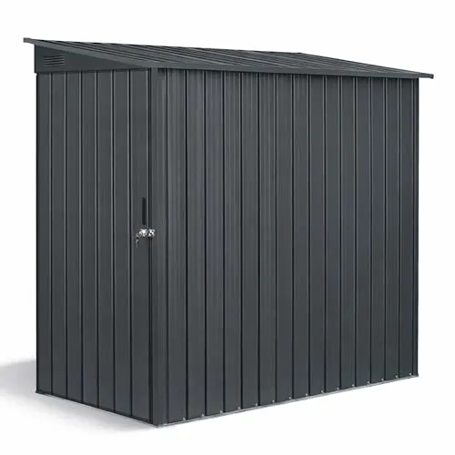 Fahrradgarage Metall verzinkt und pulverbeschichtet | Fahrradbox Bikebox mit Tür und Vorhängeschloss (1,7 m² XL)