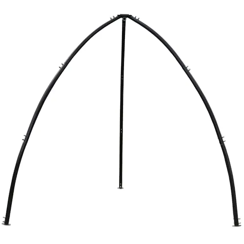Vivere TPOD Tripod Hammock Chair Stand, Charcoal - Hängemattengestell aus solider Stahlkonstruktion, unterstützt bis zu 205 kg und wetterbeständig – ideal für entspanntes Sitzen im Freien.