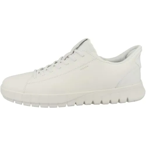 Geox U Flextride Plus A Herren Sneaker - Atmungsaktive Sportschuhe in Weiß, Größe 44 EU - Bequeme Herren Sneaker in Größe 44 mit atmungsaktivem Obermaterial für optimalen Tragekomfort. Ideal für Freizeit und Sport. Perfekte Passform dank Gummizug und verstärkter Ferse.