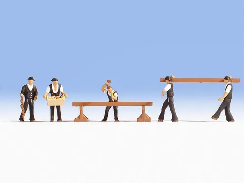 NOCH H0 Zimmerleute 15051  Bemalt, Stehend