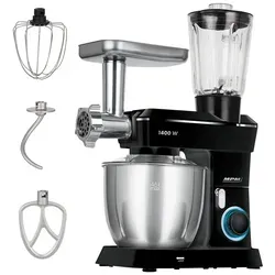 3in1 Planeten-Küchenroboter leistungsstark schwarz MPM MRK-24 - Schwarz