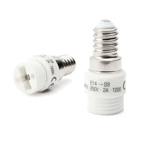 Lampenfassung E14 auf G9 Adapter & Verlängerung für alle Leuchtmittel LED usw