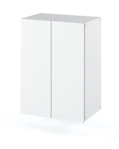 MRBLS_HOME Badezimmerschrank Weiß Matt – 40 x 60 x 25 cm (B/H/T) Hängeschrank Für Badezimmer, Wandmontage, 2 Regalebenen