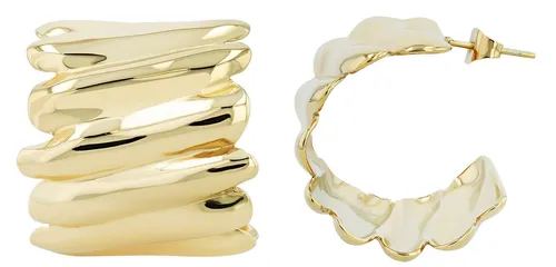 AKZENT Ohrring-Set 5050753 Creolen Ohrringe Edelstahl silber Damen wasserfest (Paar)