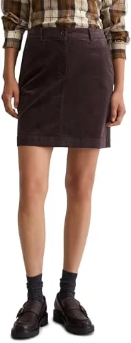 Marc OߴPolo Damen Cordrock mit Stretch-Anteil A-Shape, Braun (Dark Coffee), 38