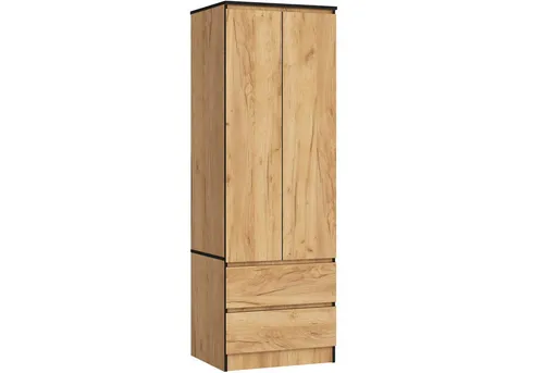Raumhirsch Furniture Kleiderschrank Eiche San Remo, 60x180x51 cm
