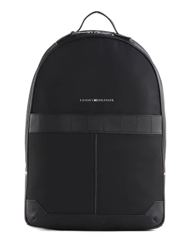 Tommy Hilfiger Herren Rucksack TH Elevated Nylon Backpack - Tagesrucksäcke aus 76% recyceltem Polyester, ideal als Handgepäck und perfekt für jeden Anlass. Praktisch, stylisch und nachhaltig!