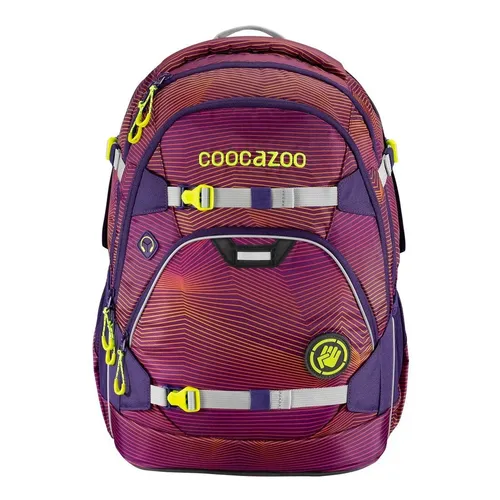 coocazoo Schulrucksack ScaleRale Soniclights Purple - ergonomischer Tornister für Mädchen, höhenverstellbar mit Brust- und Hüftgurt, 30 Liter Stauraum und individuelle Gestaltungsmöglichkeiten