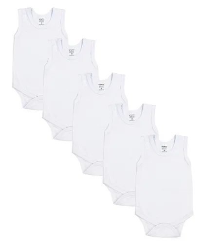 TupTam Baby Jungen Achselbody 5er Pack in Unifarben 74 - Hochwertige Baby-Bodys aus 100% Baumwolle im praktischen 5er Set, ideal für den täglichen Gebrauch und angenehm weich auf der Haut.