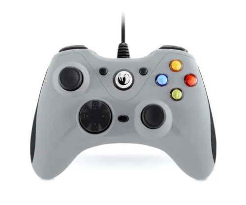 NACON PC Gaming Controller GC-100XF - Grau - Gaming-Zubehör mit 2 Analog-Sticks, 6 Tasten und 2 Triggern für präzise Steuerung. Gummierte Oberfläche sorgt für perfekten Grip und Komfort bei langen Spielsessions.