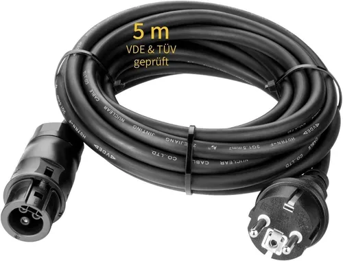 avoltik 3-15 Meter Betteri BC01 Schuko Adapter Solar Kabel PV Steckdose Netz Solarkabel, (5 cm), 3-15 Meter Betteri BC01 Schuko Adapter Solar Kabel PV Steckdose Netz