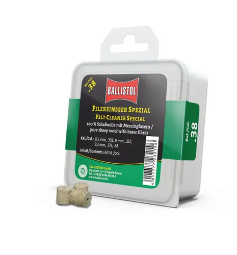 Ballistol 23219 .38 Filzreiniger Spezial Kaliber 38 60 Stück Waffenpflege