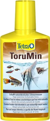 Tetra ToruMin für naturidentisches Schwarzwasser - fügt natürliche Torfextrakte hinzu, geeignet für Süßwasser-Aquarien, 250 ml Flasche