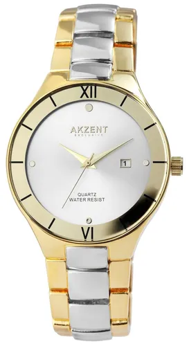 AKZENT Quarzuhr Zefir – Elegante Herrenarmbanduhr mit Metallband