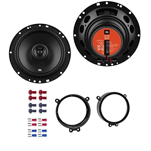 JBL Stage1 61F Lautsprecher mit Einbauset passend für Mercedes B-Klasse T245 2005-2011 Türen vorne 400 W 165mm 2 Wege Koax