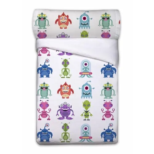 Pierre Cardin Aliens Bettwäsche-Set, Weiß, für 90 cm breite Betten, 3-teilig