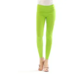 SYS Leggings Damen lange Leggings lang Baumwolle Hose Wäsche Hauteng grün S