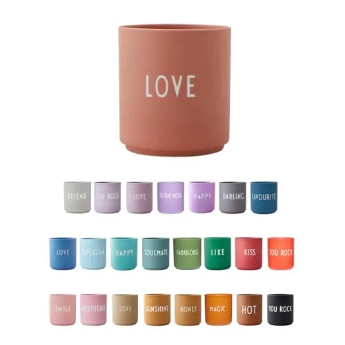 Design Letters Lieblingsbecher Nude Love Tasse in rot von DESIGN LETTERS