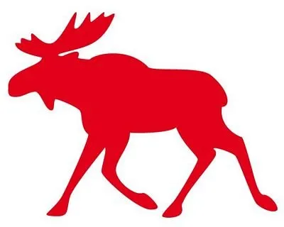 FahnenMax Autoaufkleber Sticker Rentier Elch rot Aufkleber