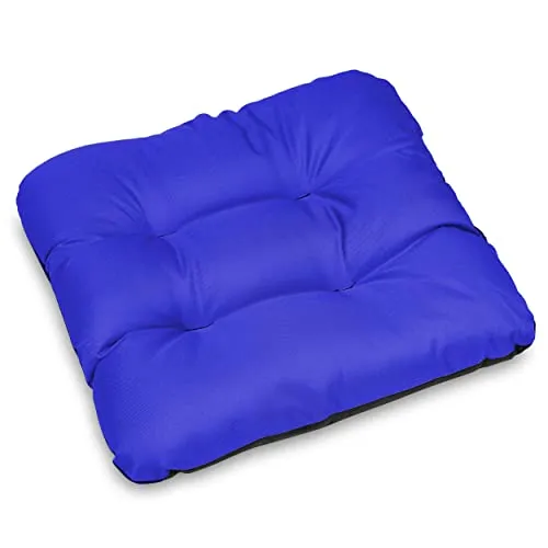 SuperKissen24. Stuhlkissen Sitzkissen für stühle - 4er Set 45x45 cm - Outdoor und Indoor - blau