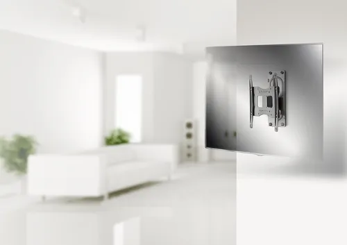 VCM Universal TV Wandhalterung 15-40 Zoll bis 15 kg | um 19 Grad neigbar kippbar | 90 Grad schwenkbar | 360 drehbar ausziehbar | VESA bis max. 200x200 | Halter Fernsehhalter | Fernseh Halterung B-FS1
