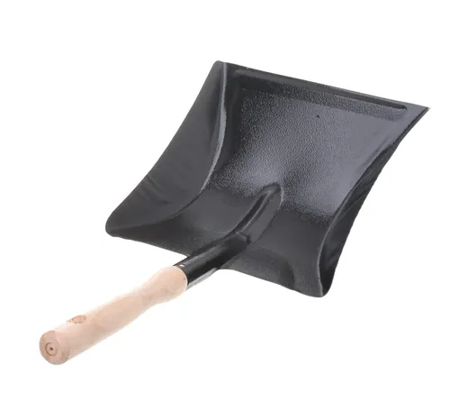 Aqbau® Kehrschaufel Holzgriff Handschaufel Schaufel Kehrichtschaufel Schwarz