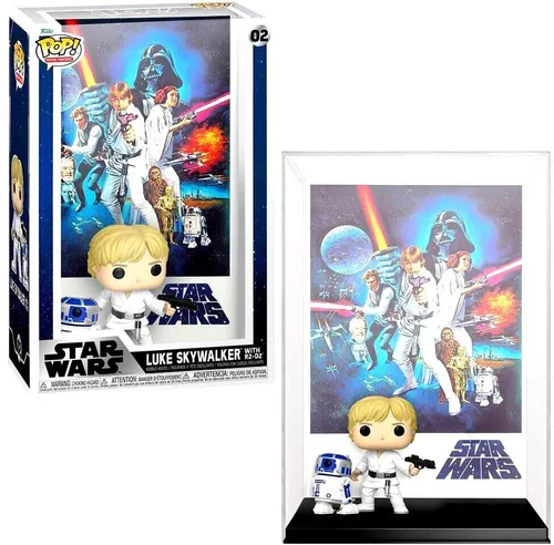 Funko Pop! Movie Poster: SW - Luke Skywalker - A New Hope - Wackelkopffigur aus hochwertigem Vinyl, ideal für Star Wars Fans und Sammler – perfektes Geschenk für jeden Anlass!