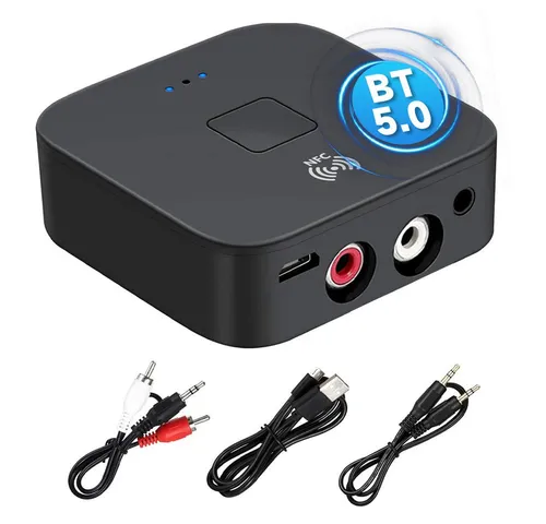 Hikity Bluetooth 5.0 AUX 3.5mm Empfänger Hifi Wireless Audio Adapter Adapter, NFC Cinch Buchse