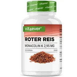 Roter Reis Extrakt - 2,95 mg Monacolin K, 365 Kapseln - Nahrungsergänzungsmittel mit hochdosiertem Monacolin K, ideal zur Unterstützung eines gesunden Lebensstils und zur Förderung des körperlichen Gleichgewichts.