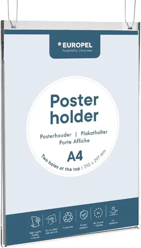 EUROPEL Plakathalter DIN A4 hoch transparent