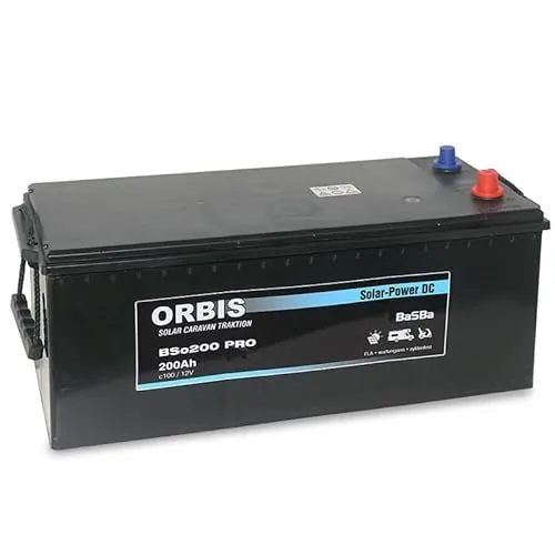 Orbis Deep Cycle Solar-Power Versorgungbatterie DC 12V c100 für Solar, Camping, Caravan, Garten (BSo200)