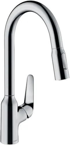 hansgrohe Focus M42 Einhebel-Küchenmischer mit Ausziehbrause - Hochwertige Küchenarmatur mit 2jet-Funktion und praktischer sBox für mehr Flexibilität beim Spülen und Kochen.