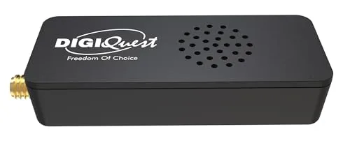 Digiquest Terrestrischer Stick Retro TV X2O, schwarz, mit automatischem Selbstscan, platzsparend, ideal für Wandfernseher, spart Energie und nutzt die Stromversorgung des Fernsehers