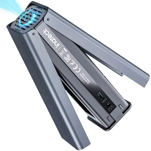 Inateck M.2 NVMe Dual-Bay SSD-Gehäuse, SSD Cloner mit Lüfter, 10Gbps USB-C NVMe Docking Station für NVMe SSDs PCIe 2230/2242/2260/2280 (M Key & B+M Key), SA02005